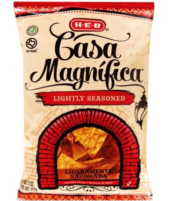 H-E-B Casa Magnifica Yellow Corn Tortilla Chips - Lightly Seasoned, 11 oz