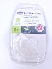 Chicco PhysioForma Silicone Mini Orthodontic Pacifier 0-2 Months Open Airway NEW