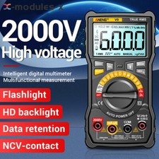 V9 6000 Cuenta 2000V Multímetro Digital Anti-quemadura Multi-función Multi-Medidor Nuevo