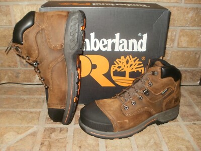 TIMBERLAND PRO HELIX HD COMP TOE WORK BOOT/WATERPROOF/WIDE OR MED/BROWN MSRP$190