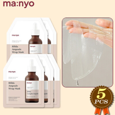 MANYO FACTORY Bifida Ampullen Wickelmaske 30g 5 Stück Gesichtsmaske Blätter M...