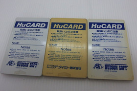 PC Engine Games lot of 3 as is official HUCARD NTSC-JPN