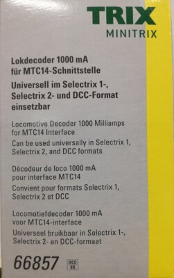 Minitrix Trix 66857 Lokdecoder 1000 mA für MTC14-Schnittstelle NEU und OVP 