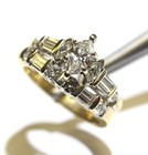 GIA certified 14k multi gold 1.50ct marquise diamond engagement wedding ring — photo 7