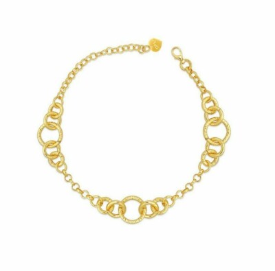 Damen Armband 24k vergoldet Kette Rundmaschen OPS OBJECTS OPS-LUX212BR