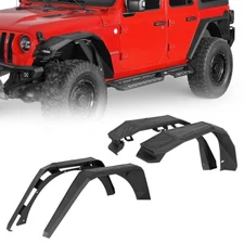 Aluminum Front Fender Flares / Rear Fender Flares Fit 2018-2025 Jeep Wrangler JL