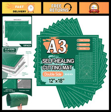 10 Pcs Self Healing Cutting Mats 12"x18" Double Sided Rotary Boards for Crafts,