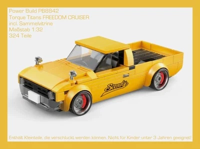 HAPPY BUILD PB8842 - Classic Pickup mit Container, Power Block⚡TORQUE TITANS⚡Klemmbausteine