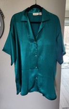 Vintage Victoria  s Secret Gold Label Silky Satin Sleep Shirt Pajama