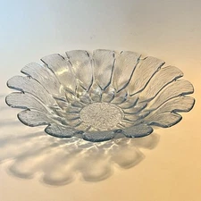 Vtg Holmegaard Daisy Bowl Pale Blue Scandinavian Glass 10.75" Sidse Werner