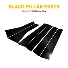 Pillar Black Posts Door Set Piano Trim Cover Kit For CR-V Honda CRV 2017-2022