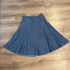 VTG NWT Roper Chambray Denim Skirt USA Made Cowgirl Western Size L