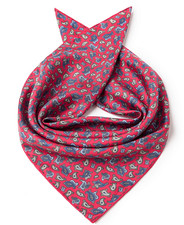 100 Silk men Women 20" Square Scarf neckerchief Wrap paisley red blue SC20-AL