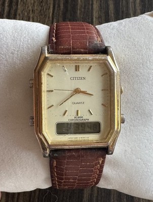Citizen C480-314379 K Quartz Analog Digital Men's Watch Working