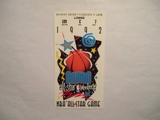 1992 BASKETBALL TICKET NBA ALL STAR GAME LAKERS MAGIC JOHNSON MICHAEL JORDAN