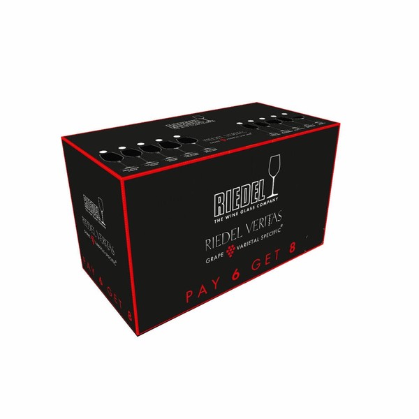 Riedel Veritas Cabernet / Merlot Kauf 8 Zahl 6 Rotweinglas Weinglas Glas 625 Ml-image