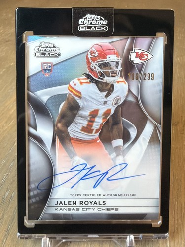 2025 Topps Chrome Black Jalen Royals Autograph 100/299 RC Kansas City Chiefs