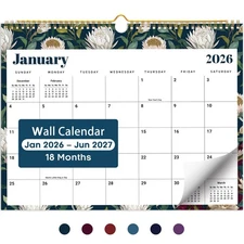 2026 Calendar, 18-Month Wall Calendar from Jan 2026 to Jun 2027, 11.5 x 14.7,...