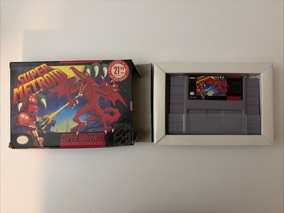 Super Metroid SNES First Print Green  Only For Nintendo  Box + Game Tested