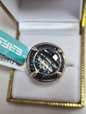 EFFY Blue Sapphire + Topaz Ring Gold / Silver...