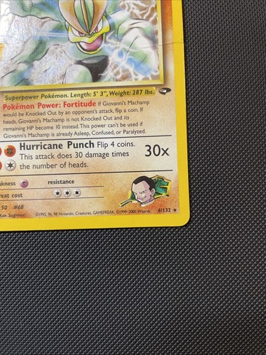 Pokémon Giovanni's Machamp 6/132 Gym Challenge Holo - MP - Picture 5 of 12