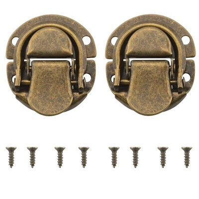 DGBRSM 2pcs Retro Antique Bronze Toggle Buckle Latch Clasp with Screws 