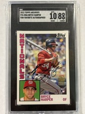 2012 Topps Archives Bryce Harper Fan Favorites Rookie RC On Card Auto SGC 8/10. rookie card picture