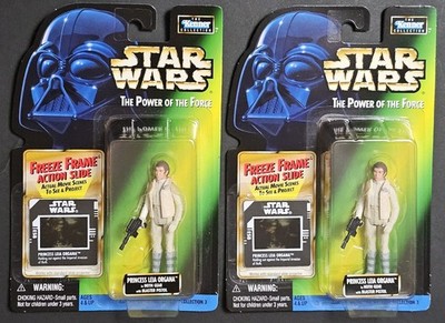 Star Wars Freeze Frame Set Of 2 POTF Princess Leia In Hoth Gear 1998 New