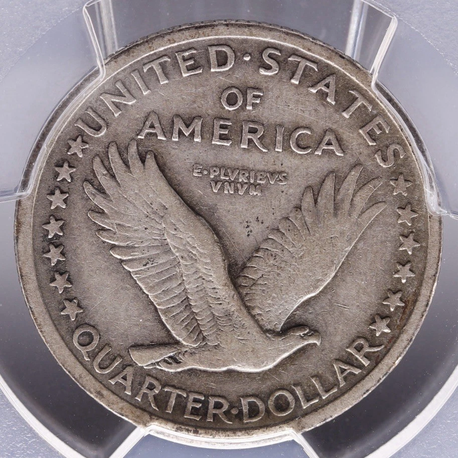 1917 Standing Liberty Quarter PCGS VF25 • Type 1 Philadelphia First-Year Issue - Image 3 of 4