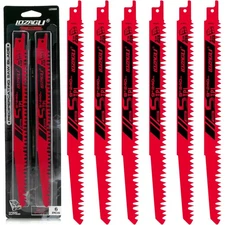LOZAGU 9-Inch Wood Pruning Reciprocating Blades, 6-Piece, 5TPI Wood Saw Blades