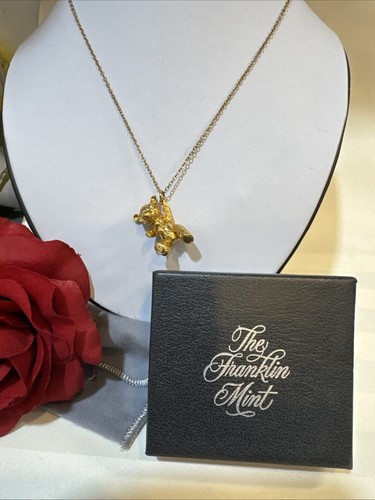 Vintage 78 Teddybär 24 HGE Anhänger mit goldfarbener Kette