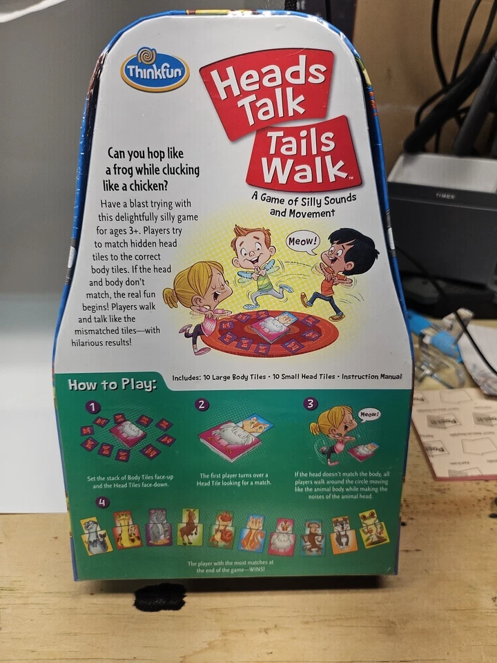 NEW Sealed Head Talk Tails Walk Ages 3 and Over. Game Of Silly Sounds & Movement - Image 2 of 3