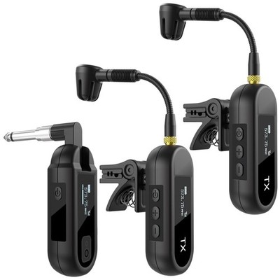 EBJ Wireless UHF Saxophone Microphone System, Clip Instrument Microphone Saxo...