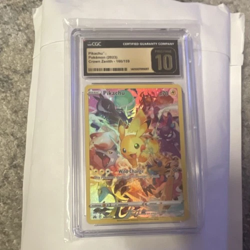 Pikachu Crown Zenith Secret Rare Full Art Holo CGC 10 The Pokémon Company 2023