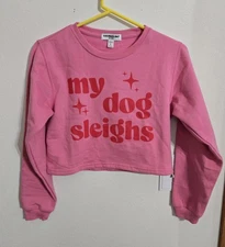 HOLIDAY NWT SUBURBAN RIOT Women Pink  Cop Logo Sweatshirt Sz L