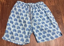 Peter Millar Seaside Collection Swim Trunks Shorts Men's Large Seashell Blue
