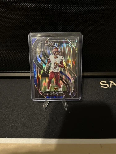 2024 Panini Select - Premier Level Jayden Daniels #112 Black & Blue Shock Prizm