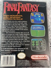 Final Fantasy (Nintendo NES, 1990) Clean Box & Cartridge Collection Worthy