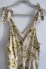 Panama Jack Linen Jumpsuit Medium Button Down Tie Top Wide Leg Pockets Boho — photo 4