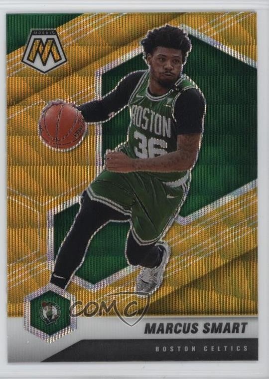 2020-21 Panini Mosaic Mosaic Gold Wave Prizm Marcus Smart #99 00mp