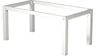Wesco Tischgestell T 120 Aluoptik 1600 x 900 x 720 mm Tisch Gestell Metall neu