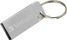 Mini Memoria USB Verbatim con Portachiavi 16GB Silver