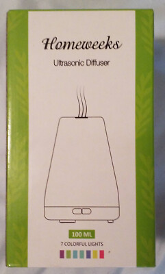 Homeweeks Ultrasonic Color Changing Oil Diffuser 100 mL