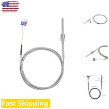 High-Temperature Waterproof RTD PT100 Sensor Probe - Stainless Steel 3-Wire T...
