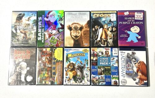 DVD Lot of 10 New Sealed Kids Children Disney Christmas Dinosaurs Rare