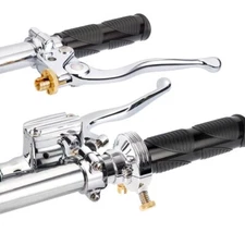 Smooth Shape Chrome Hand Control with Throttle Housing for 1" Handlebar