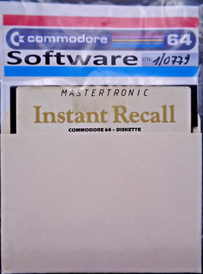 COMMODORE 64/128 -- INSTANT RECALL (MASTERTRONIC - DISK)