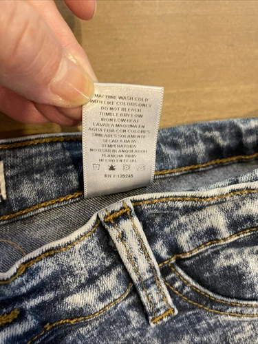 Vibrant  MIU Jeans Women’s Size 15 Made In USA Stonewash Skinny - Picture 3 of 8