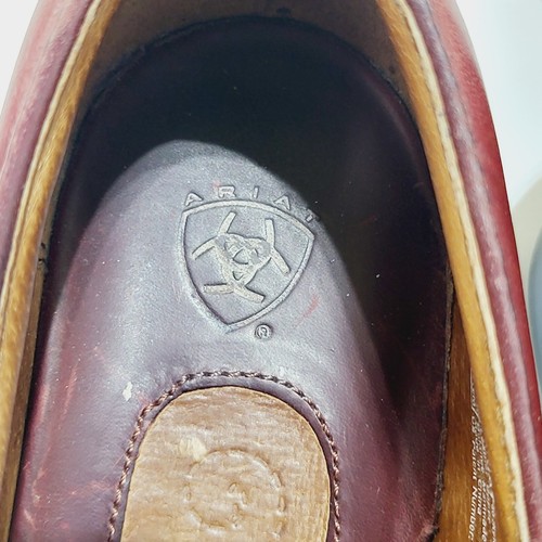 Ariat Sutter Clogs Womens Size 7 B Wide Maroon Leather ATS Soles Slip-On Loafers - Picture 7 of 15