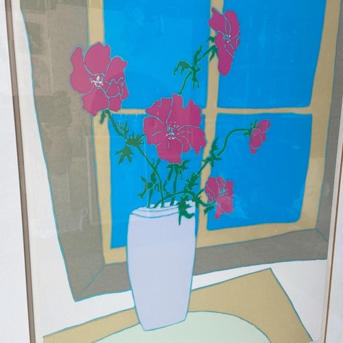 Fiori moderni incorniciati alla finestra metà secolo stampati 164/225 - Foto 4 di 4